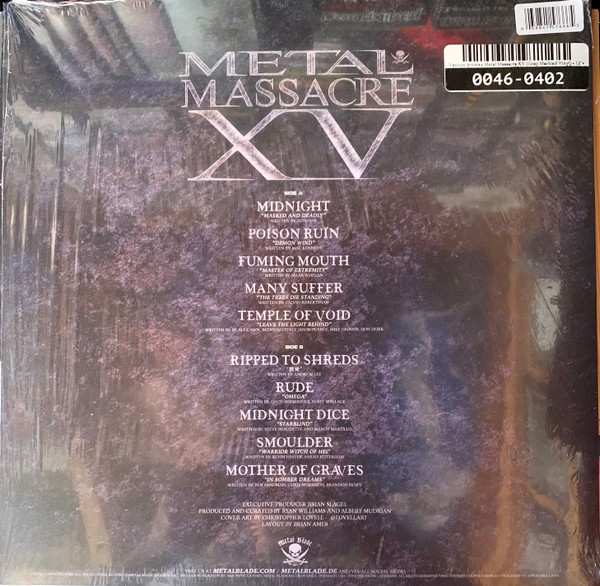 Various - Metal Massacre XV (Cool Gray Marbled Vinyl) [Vinyl] | Metal Blade Records (3984-15766-1) - 3