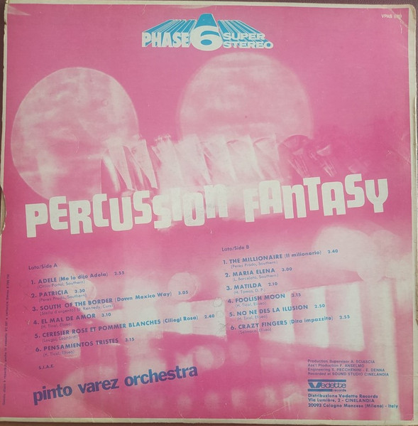 Pinto Varez Orchestra - Percussion Fantasy | Phase 6 Super Stereo (VPAS 899) - 2 Pinto Varez Orchestra - Percussion Fantasy | Phase 6 Super Stereo (VPAS 899) - 2