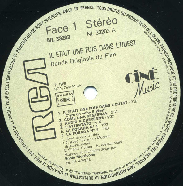 Ennio Morricone - Il Etait Une Fois Dans L'Ouest | RCA (NL 33203) - 3 Ennio Morricone - Il Etait Une Fois Dans L'Ouest | RCA (NL 33203) - 3
