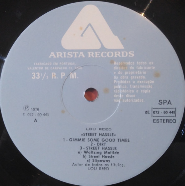 Lou Reed - Street Hassle | Arista (8E 072 60445) - 2