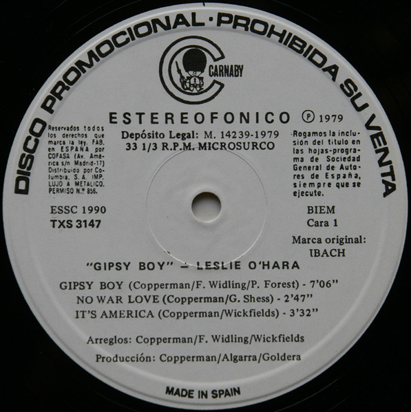 Leslie O'Hara - Gipsy Boy | Carnaby (TXS 3147) - 3