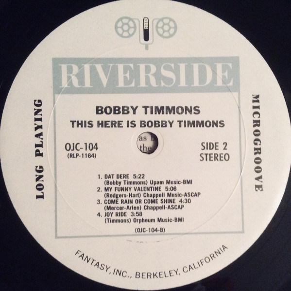 Bobby Timmons - This Here Is Bobby Timmons | Original Jazz Classics (OJC-104) - 4 Bobby Timmons - This Here Is Bobby Timmons | Original Jazz Classics (OJC-104) - 4