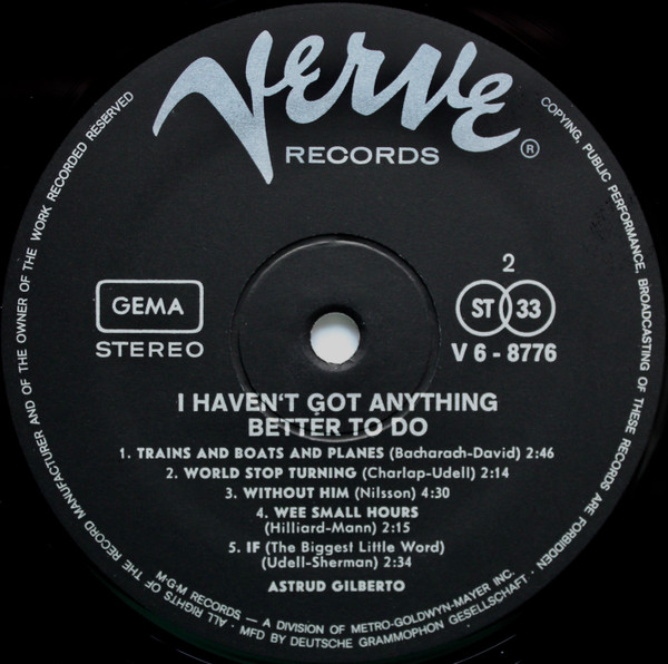 Astrud Gilberto - I Haven't Got Anything Better To Do | Verve Records (V6-8776) - 4