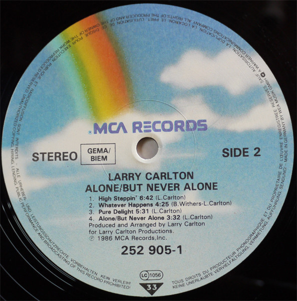 Larry Carlton - Alone/But Never Alone | MCA Records (252 905-1) - 3 Larry Carlton - Alone/But Never Alone | MCA Records (252 905-1) - 3