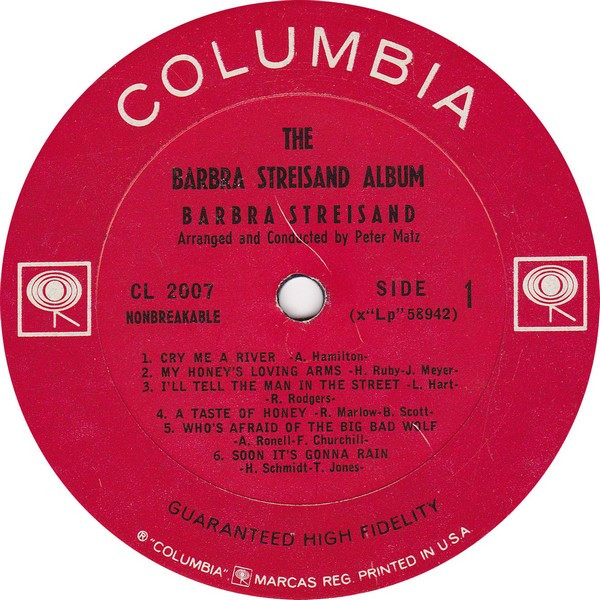 Barbra Streisand - The Barbra Streisand Album | Columbia (CL 2007) - 3