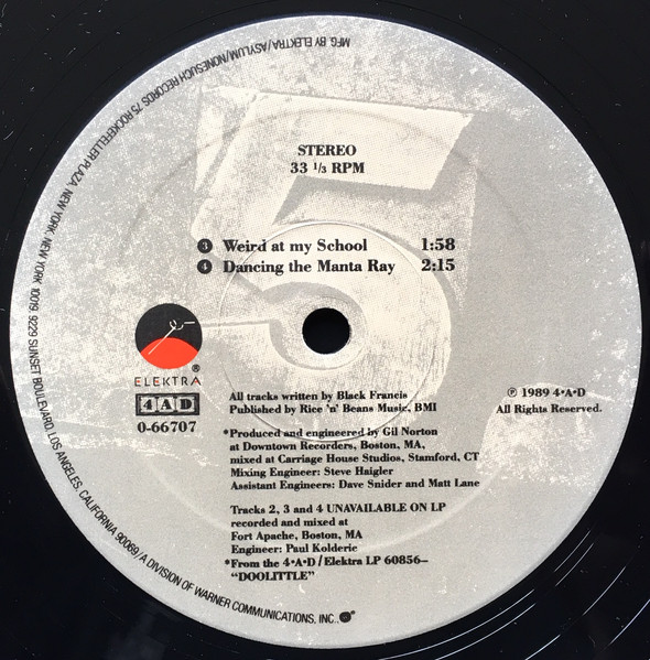 Pixies - Monkey Gone To Heaven | Elektra (0-66707) - 4 Pixies - Monkey Gone To Heaven | Elektra (0-66707) - 4