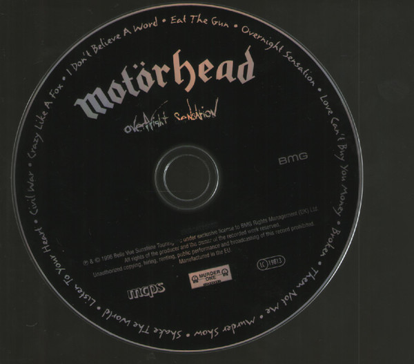 Motörhead - Overnight Sensation | BMG (BMGCAT364CD) - 3