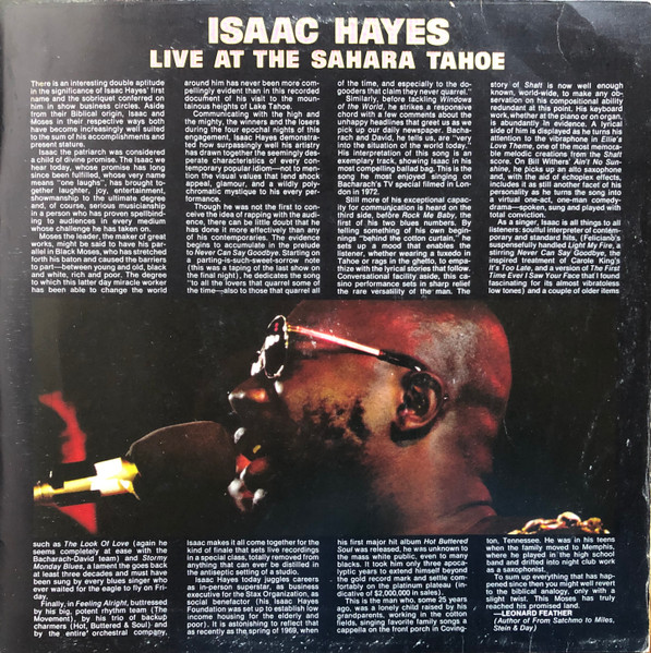 Isaac Hayes - Live At The Sahara Tahoe | Stax (2628 012) - 3 Isaac Hayes - Live At The Sahara Tahoe | Stax (2628 012) - 3