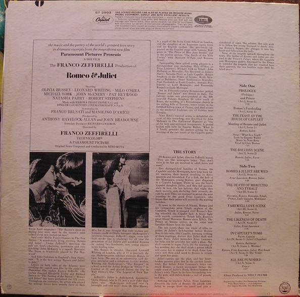 Nino Rota - Romeo & Juliet | Capitol Records (ST 2993) - 2 Nino Rota - Romeo & Juliet | Capitol Records (ST 2993) - 2