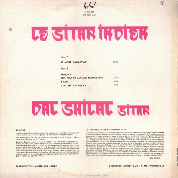 Dal Shilal - Le Sitar Indien | Disques Festival (FLDX 557) - 2 Dal Shilal - Le Sitar Indien | Disques Festival (FLDX 557) - 2