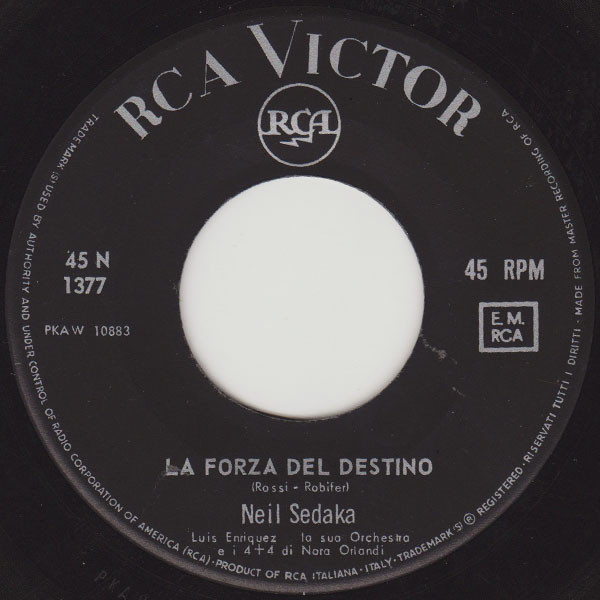 Neil Sedaka - La Notte È Fatta Per Amare | RCA Victor (45 N 1377) - 4