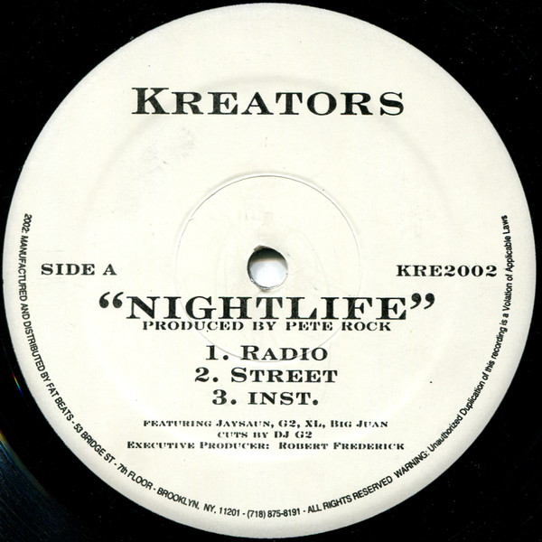 Kreators - Night Life / Dog Dayz | Fat Beats (KRE2002) - 3