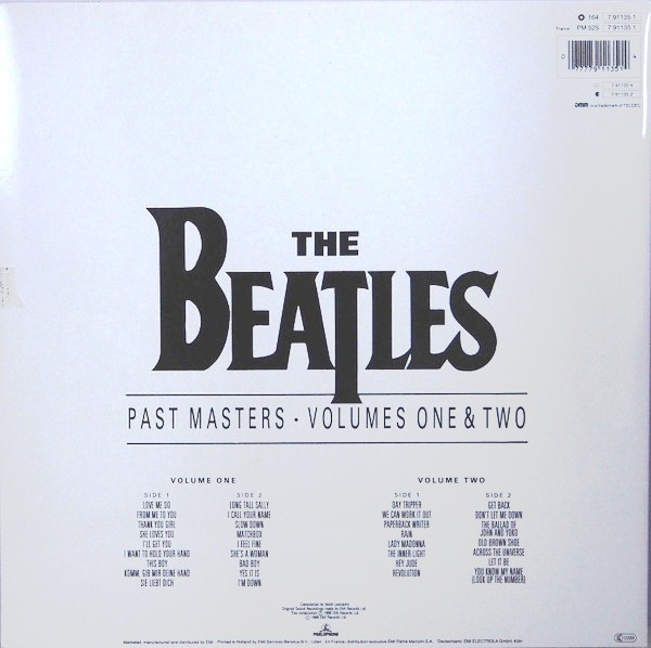 The Beatles - Past Masters • Volumes One & Two | Parlophone (7 91135 1) - 4
