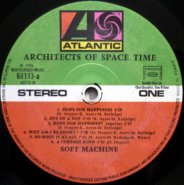 Soft Machine - 1&2 (Architects Of Space Time) | Atlantic (60 113) - 4 Soft Machine - 1&2 (Architects Of Space Time) | Atlantic (60 113) - 4