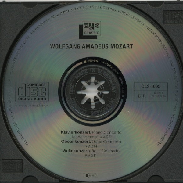 Wolfgang Amadeus Mozart - Konzerte / Concertos | ZYX Classic (CLS 4005) - 4 Wolfgang Amadeus Mozart - Konzerte / Concertos | ZYX Classic (CLS 4005) - 4