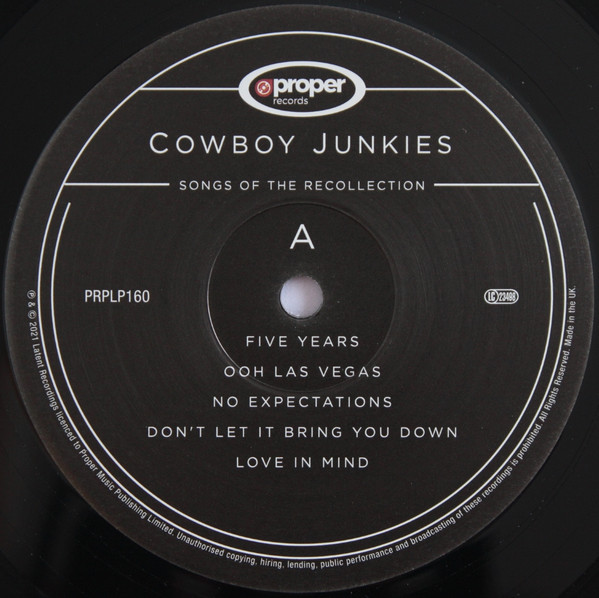 Cowboy Junkies - Songs Of The Recollection | Proper Records (PRPLP160) - 3