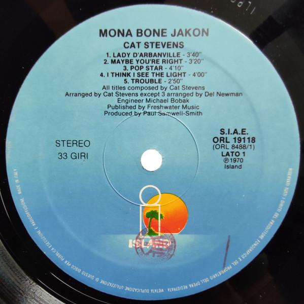 Cat Stevens - Mona Bone Jakon | Island Records (ORL 19118) - 3 Cat Stevens - Mona Bone Jakon | Island Records (ORL 19118) - 3