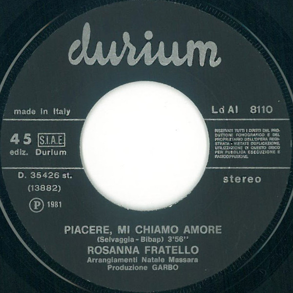 Rosanna Fratello - Schiaffo | Durium (Ld AI 8110) - 4