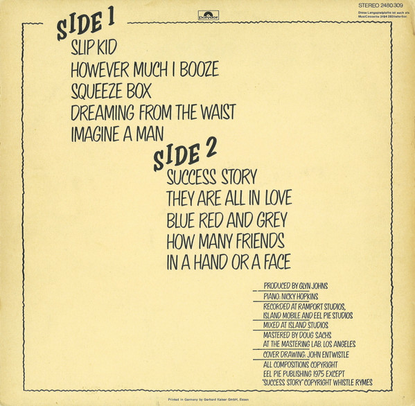 The Who - The Who By Numbers | Polydor (2480 309) - 2