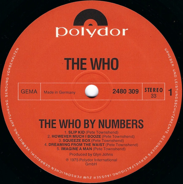 The Who - The Who By Numbers | Polydor (2480 309) - 3