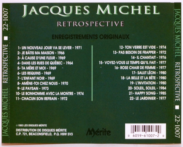 Jacques Michel - Retrospective | Disques Mérite (22-1007) - 2 Jacques Michel - Retrospective | Disques Mérite (22-1007) - 2