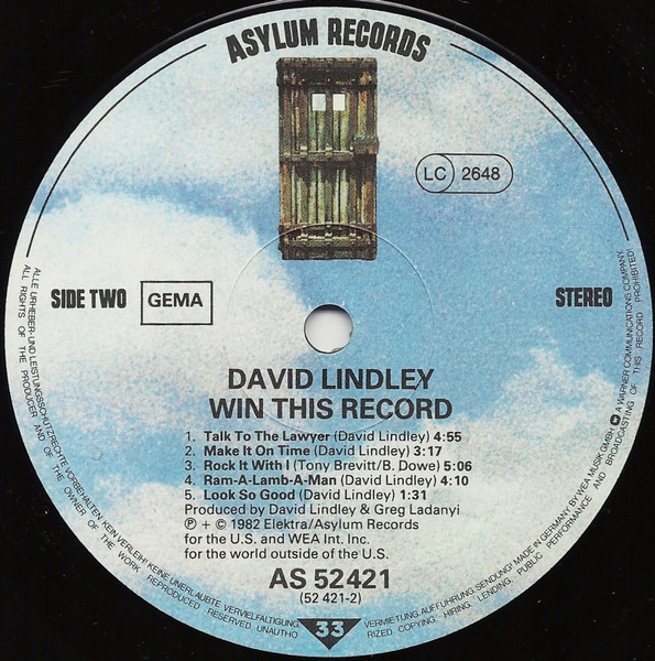 David Lindley And El Rayo-X - Win This Record! | Asylum Records (AS K 52 421) - 4 David Lindley And El Rayo-X - Win This Record! | Asylum Records (AS K 52 421) - 4