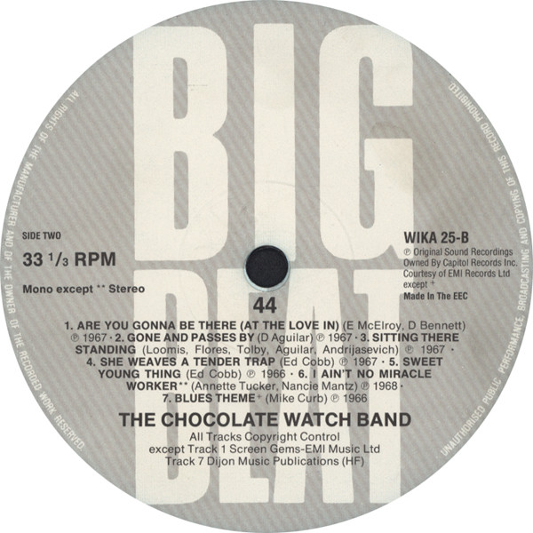The Chocolate Watchband - Forty Four | Big Beat Records (WIKA 25) - 4