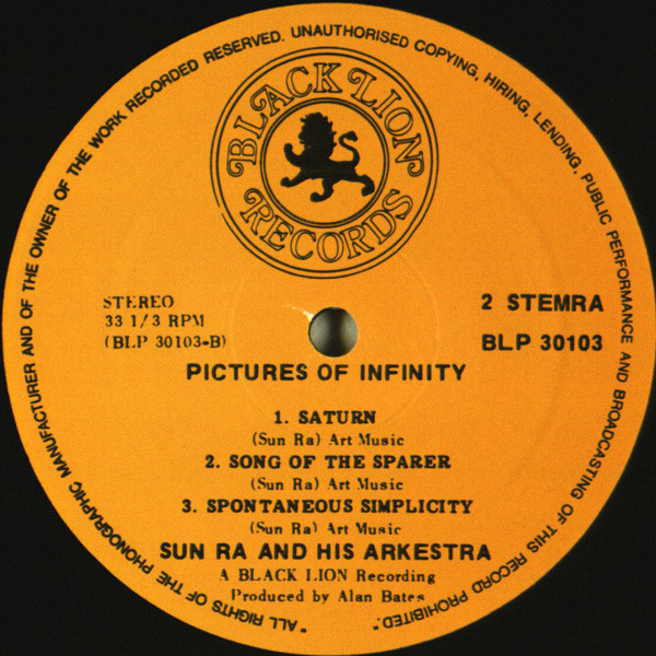 The Sun Ra Arkestra - Pictures Of Infinity | Black Lion Records (BLP 30103) - 4 The Sun Ra Arkestra - Pictures Of Infinity | Black Lion Records (BLP 30103) - 4