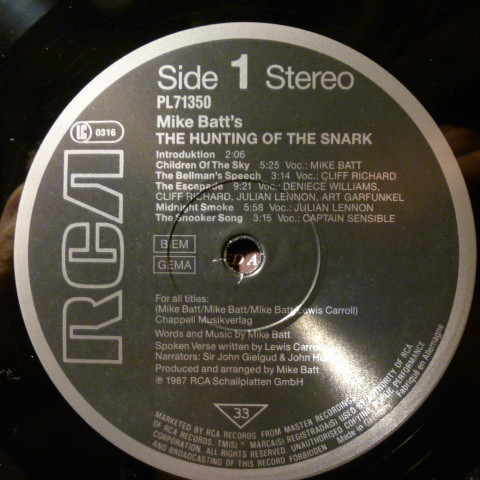 Mike Batt - The Hunting Of The Snark | RCA (PL71350) - 3