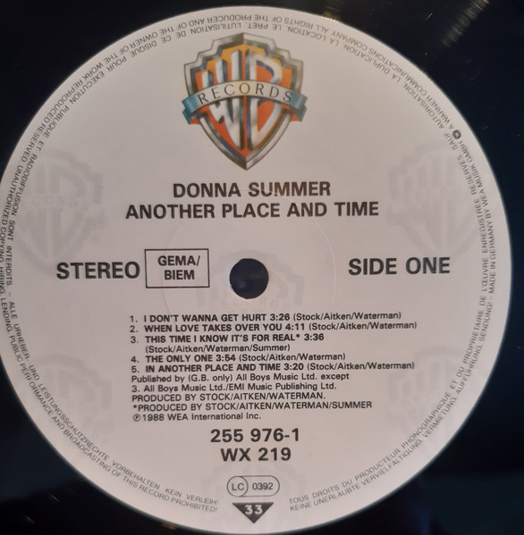 Donna Summer - Another Place And Time | Warner Bros. Records (255 976-1) - 3