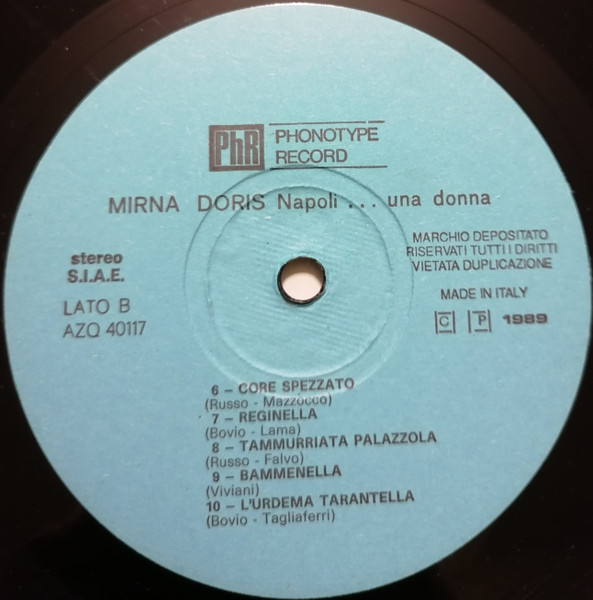 Mirna Doris - Napoli... Una Donna | Phonotype Record (AZQ 40117) - 4 Mirna Doris - Napoli... Una Donna | Phonotype Record (AZQ 40117) - 4