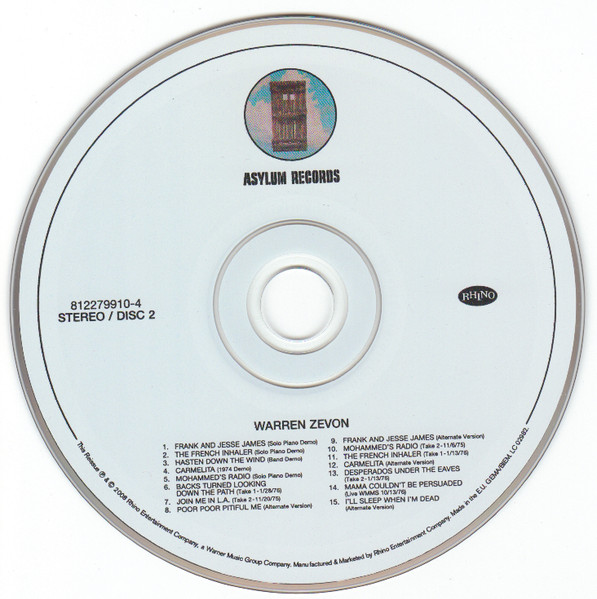 Warren Zevon - Warren Zevon | Asylum Records (8122-79910-4) - 4