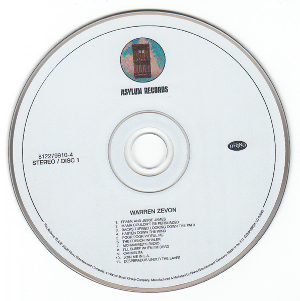 Warren Zevon - Warren Zevon | Asylum Records (8122-79910-4) - 3