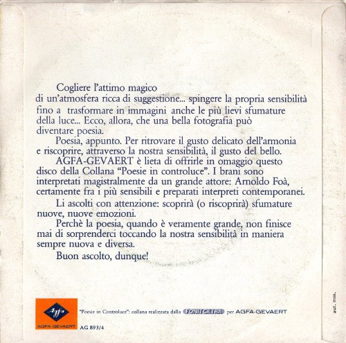 Jacques Prévert Letture Di Arnoldo Foà - Poesie In Controluce | Fonit Cetra (AG 893/4) - 2