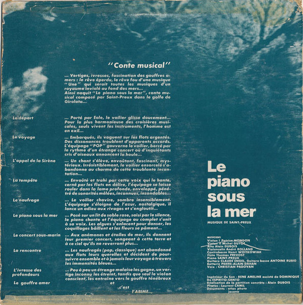 Saint-Preux - Le Piano Sous La Mer [Vinyl] | Héloïse Disques (FS 90141) - 2