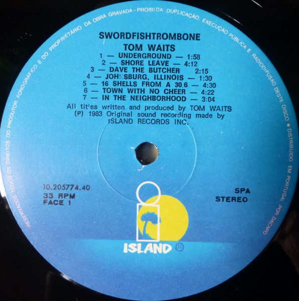 Tom Waits - Swordfishtrombones | Island Records (ILPS 9762) - 3