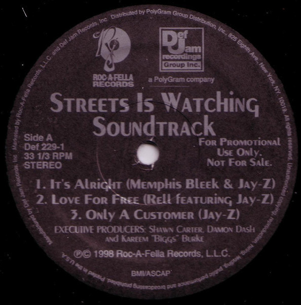Various - Streets Is Watching Soundtrack | Def Jam Recordings Group Inc. (Def 229-1)