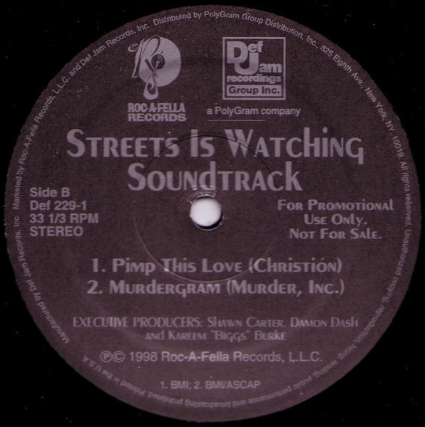 Various - Streets Is Watching Soundtrack | Def Jam Recordings Group Inc. (Def 229-1) - 2