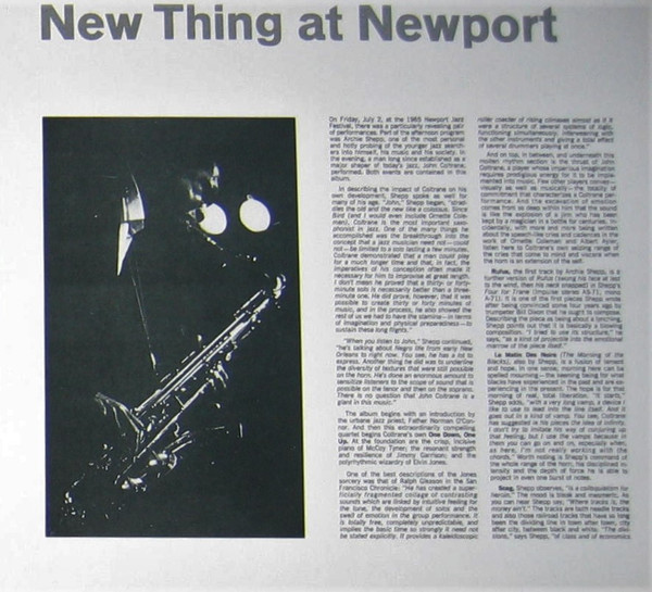 John Coltrane / Archie Shepp - New Thing At Newport | Impulse! (0602517920392) - 4