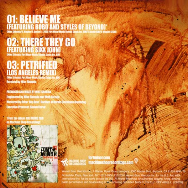 Fort Minor - Believe Me | Machine Shop Recordings (9362 42859 2) - 4