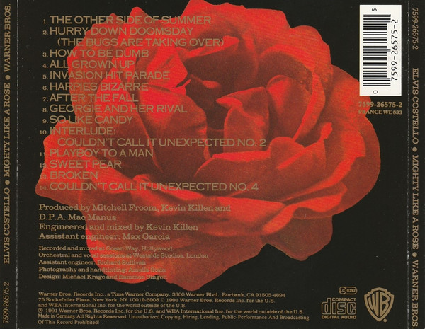 Elvis Costello - Mighty Like A Rose | Warner Bros. Records (7599-26575-2) - 2