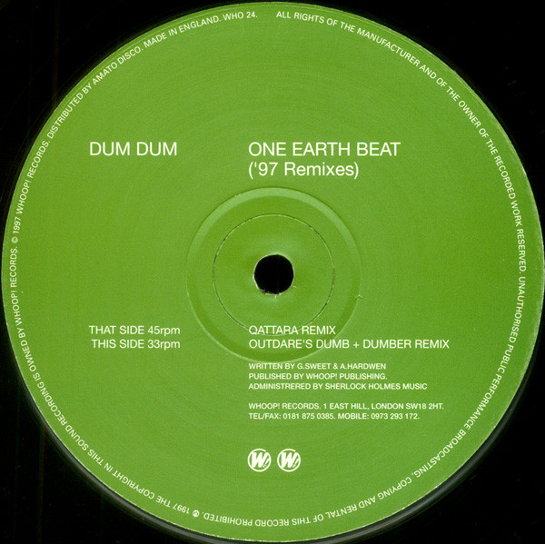 Dum Dum - One Earth Beat ('97 Remixes) | Whoop! Records (WHO 24) - 3 Dum Dum - One Earth Beat ('97 Remixes) | Whoop! Records (WHO 24) - 3