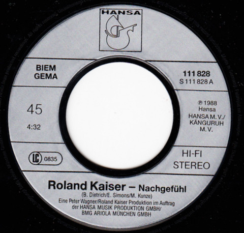 Roland Kaiser - Nachgefühl | Hansa (111 828) - 2