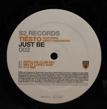 DJ Tiësto Featuring Kirsty Hawkshaw - Just Be | S2 Records (S2R 002-6) - 3 DJ Tiësto Featuring Kirsty Hawkshaw - Just Be | S2 Records (S2R 002-6) - 3