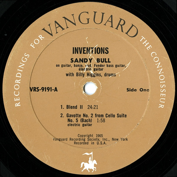 Sandy Bull - Inventions | Vanguard (VRS 9191) - 3