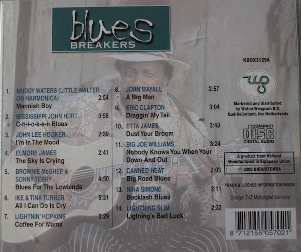 Various - Blues Breakers CD 1 | Weton-Wesgram (KBOX3129A) - 4 Various - Blues Breakers CD 1 | Weton-Wesgram (KBOX3129A) - 4