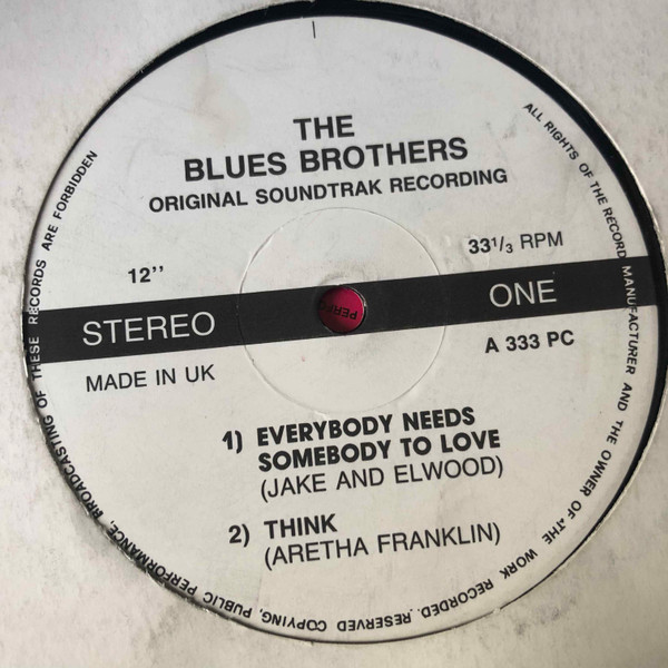 The Blues Brothers - Original Soundtrak Recording | Not On Label (A 333 PC) - 2