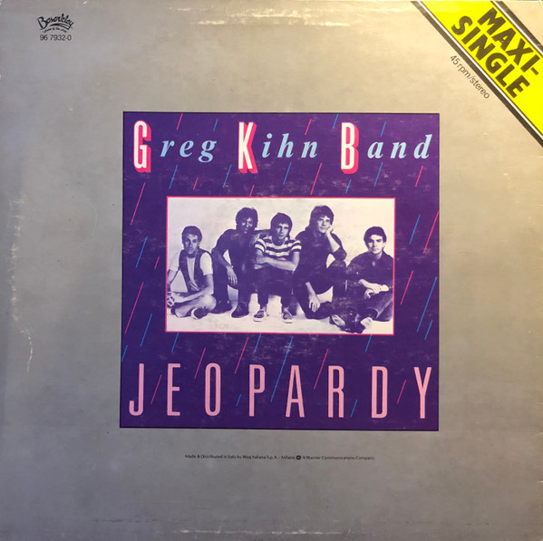 Greg Kihn Band - Jeopardy | Beserkley (96 7932-0) - 2