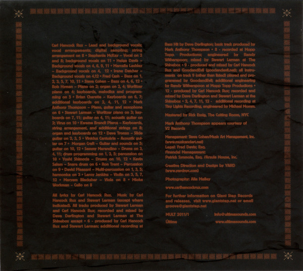Carl Hancock Rux - Apothecary Rx | Última (MULT 2011/1) - 2