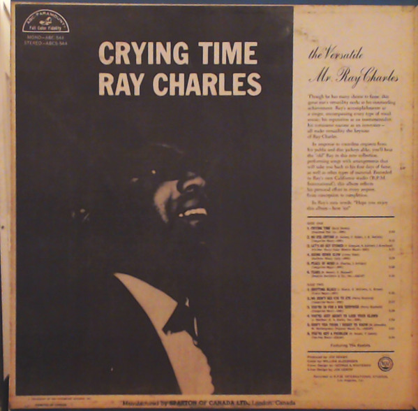 Ray Charles - Crying Time | Sparton (ABC 544) - 2 Ray Charles - Crying Time | Sparton (ABC 544) - 2